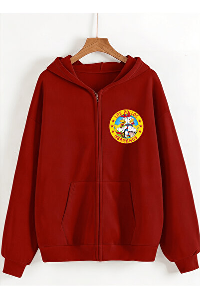 Vordevia Breaking Bad Printed 3 Thread Combed Cotton Hooded Oversize Cardigan