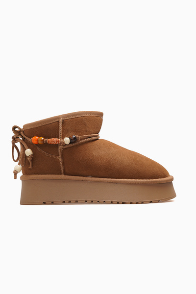 Guja Women's Filled Heeled Furry Boots 26K 26K430-5 Camel