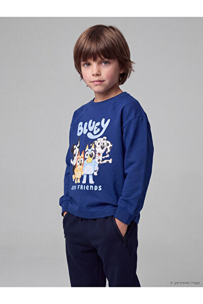 LC Waikiki Two Mt Shop Quality Lcw Kids Navy Blue Combed Cotton Printed Long ...