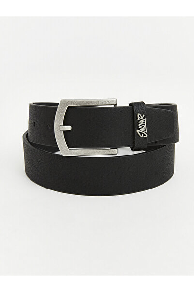 LC Waikiki Lcw Accessories Black Plain Men's Belt with Nevavm Difference