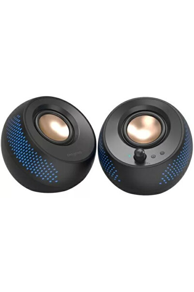 CREATIVE Boxe PC Pebble X 2.0 15W RMS Bluetooth USB-C iluminare RGB negru dim...