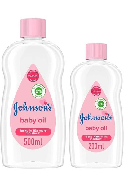 Johnson's Baby Oil, Locks in 10x More Moisture, Clinically Proven Mildness, P...