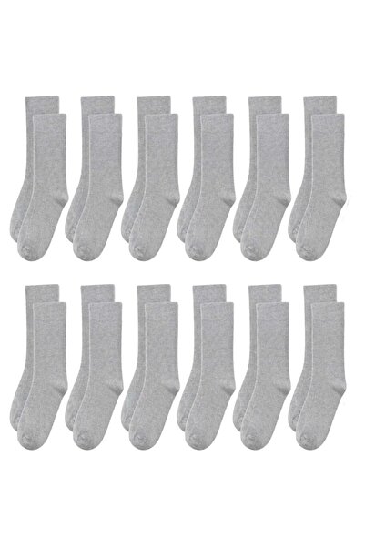 Şerife Hanım Women's Bamboo Long Socks 12-Pack, Seamless Toe Soft Textured Bl...
