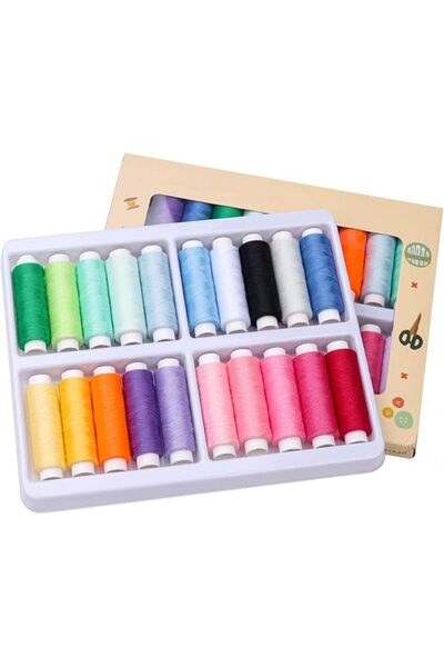 GENERAL 20 Spool Polyester Sewing Thread Set, 20 Vibrant Colors, 100m Each — ...