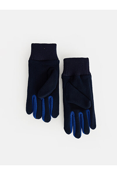 LC Waikiki Lcw Accessories Navy Blue Plain Boys' Gloves with Nevavm Difference