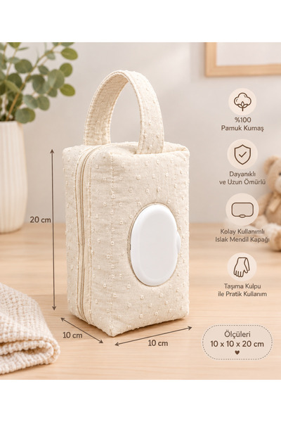 Nünüco atelier Bebek Islak Mendil Ve Bez Çantası – Kumaş Islak Mendil Ve Bez ...