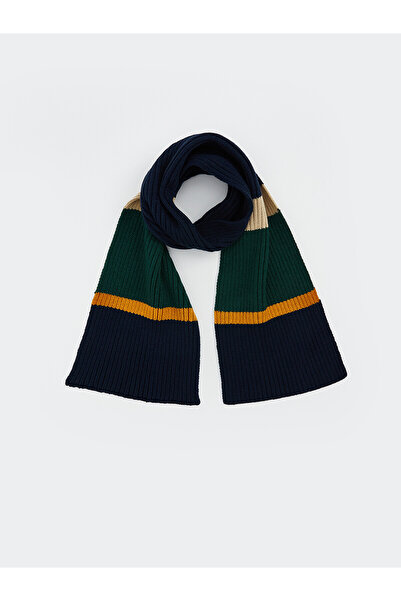 LC Waikiki Nevavm Farkıyla Lcw Accessories Navy Blue Striped Boy's Scarf