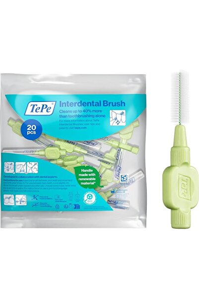 tepebaşıspor TePe Interdental Brush, Extra Soft, Green, 0.8mm/ISO 5, 20pcs