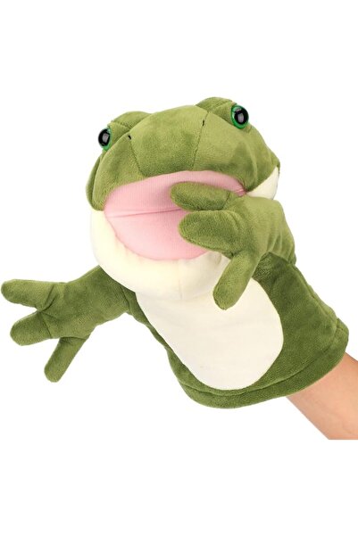 JOYZZZ Hand Puppet Toy, 10"" Frog Plush with Movable Mouth, Interactive Anima...