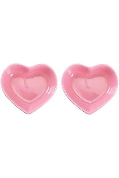 ASKIND 2Pcs Heart-Shaped Multipurpose Ceramic Sauce Dish, Seasoning Dishes, S...