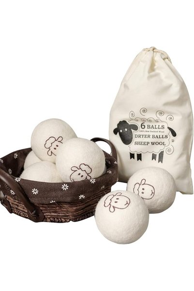 Luqeeg 6pcs Wool Dryer Balls, Reusable Fabric Softener Ball, Static Cling For...