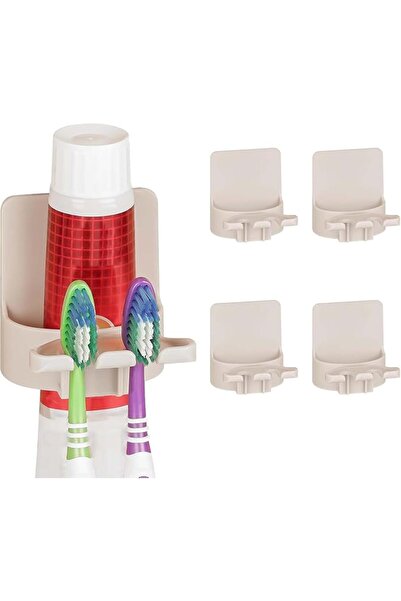 Yelajoy 4 PCS Self-Adhesive Toothbrush Holders Wall Mounted, Water Proof Toot...