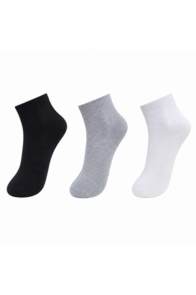 Şerife Hanım Women's Short Socks 3-Piece Set |   80% Cotton Seamless Toe, Bre...