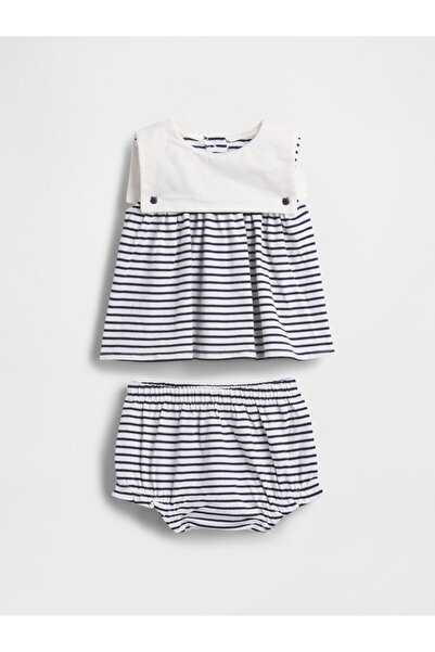 GAP Bebek Lacivert Baby Organik Pamuk Denizci Outfit Set
