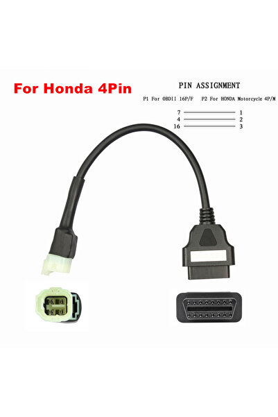 Choice For HONDA 4pin for Motorcycle Motobike Extension Cable For YAMAHA 3/4p...