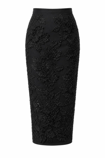 BRGCLOTHING Embroidered Skirt and Jacket Set Ecru
