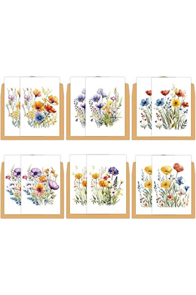 SYOSI 24PCS Floral Blank Cards and Envelopes Multipack, 6 Watercolor Designs,...