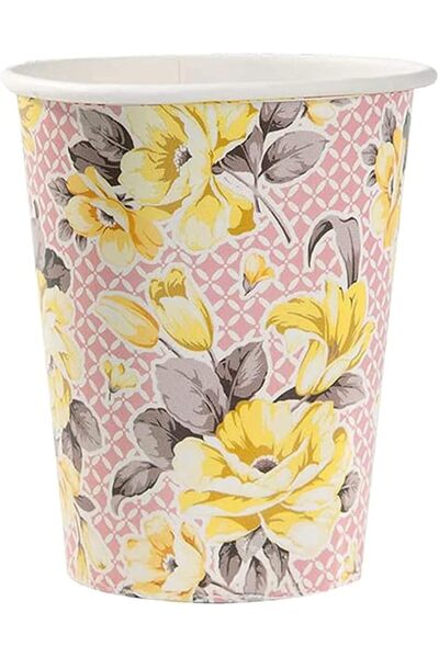 Talking Tables Yellow & Pink Floral Cups - 8 pack