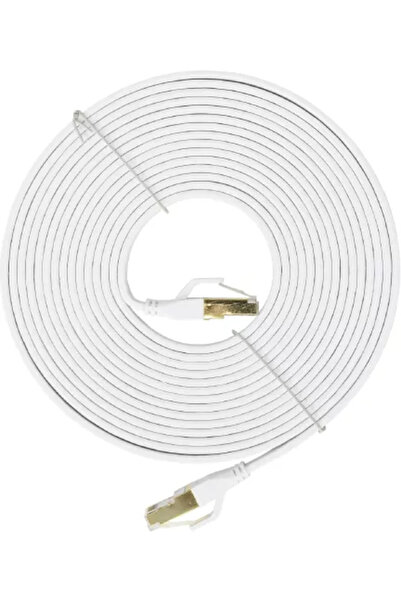 PNI Cablu de retea plat S/STP CAT8 U8050W 2 x RJ45 4 perechi de fire 28AWG cu...