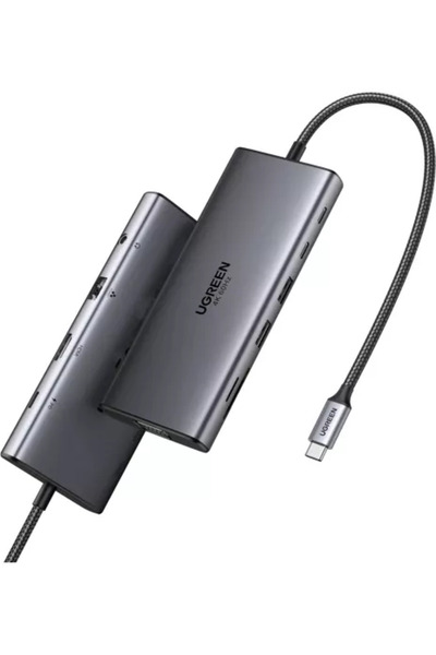 Ugreen Stație de andocare CM639 45520 - Type-C la 3x Type-C, 2x USB-A, HDMI, ...