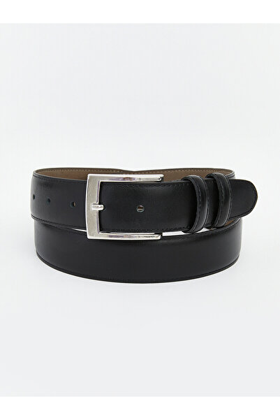 LC Waikiki Lcw Accessories Black Plain Men's Belt with Nevavm Difference
