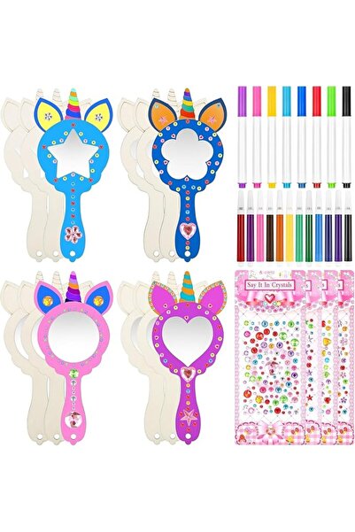 KASTWAVE طقم صناعة المرايا الخشبية، مجموعة مرايا الأميرة للتركيب الذاتي مكونة...