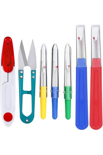 SYOSI Sewing Seam Ripper Tool,Stitch Remover and Thread Cutter with 2Big+3Sma...