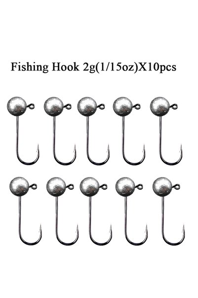 Choice 2g 10pcs/lot Jig Head Fishing Hook 1g 2g 3.5g 5g 7g 10g Round Ball Jig...