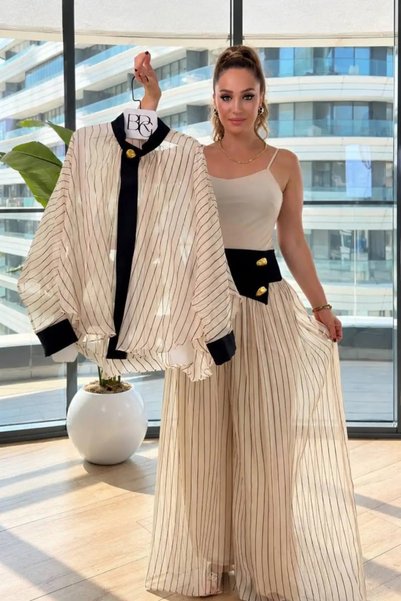 BRGCLOTHING Luxury Soft Silk Chiffon Design 3-Piece Set