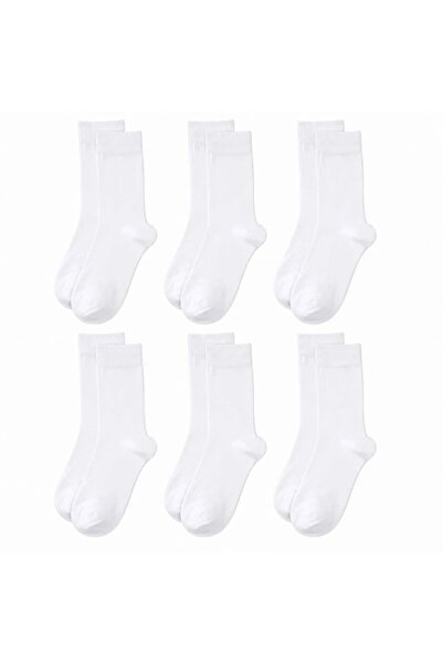 Şerife Hanım Women's Bamboo Long Socks 6-Pack, Seamless Toe Soft Textured Bla...