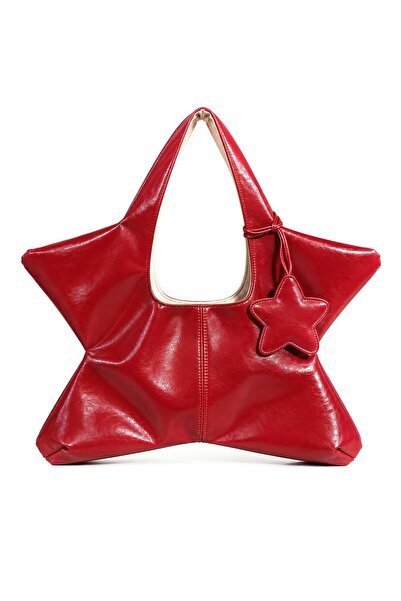 Tecer Bag Kadın Star Yıldız Form Star Charmlı El ve Omuz Çantası