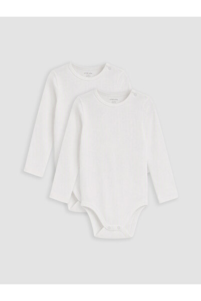 LC Waikiki Two Mt Shop Quality Lcw Baby White Oval Collar Baby Boy Snap Faste...