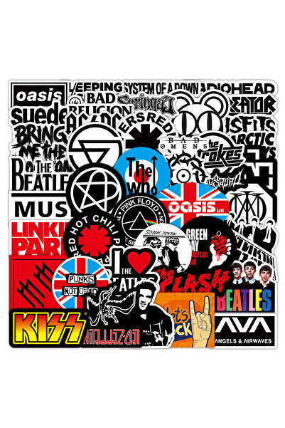 Choice 56pcs 56PCS Funny Cartoon Rock Band Graffiti Stickers Creative Decorat...