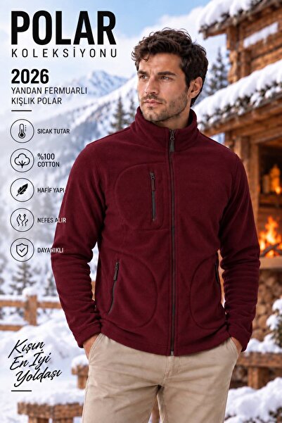 Unisex Rüzgar Geçirmez 3 Cepli Pro Outdoor Tam Fermuarlı Polar Ceket Hırka