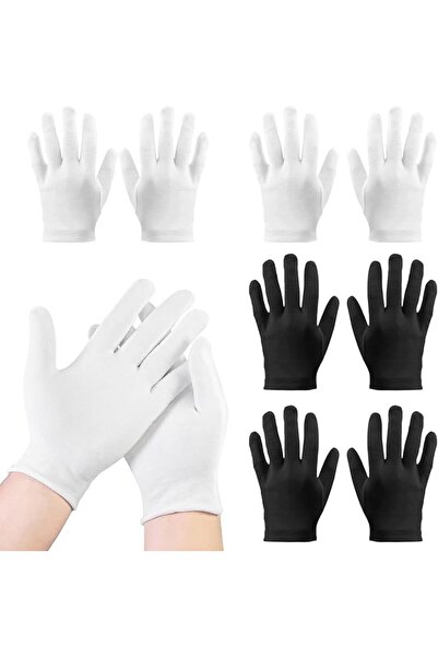 TERRIFI Cotton Gloves for Dry Hands, 4 Pairs Moisturizing Gloves, Thick Reusa...