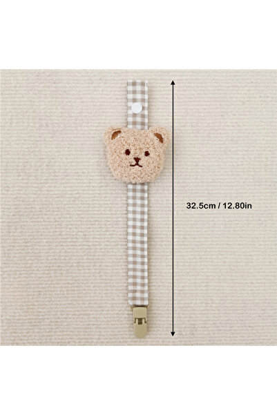 Choice Khaki Bear 1PCS Cute Bear Baby Pacifier Clip Chain Dummy Holder Soothe...