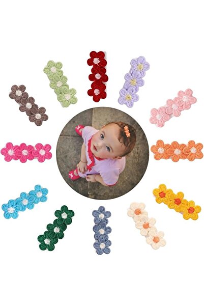 X SPRING Baby Hair Clips, 12 PCS Assorted Styles and Colors, Soft Fabric Flow...