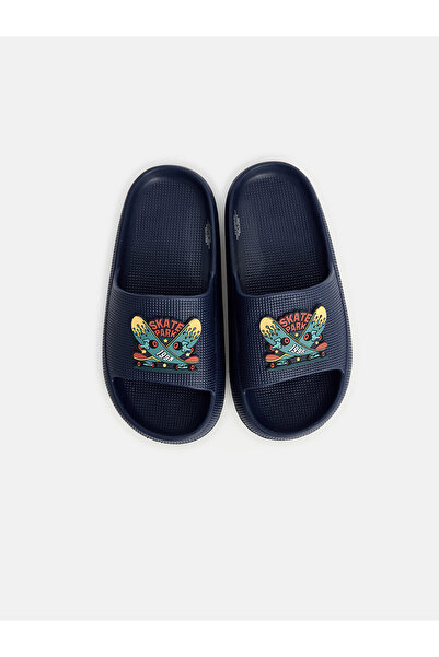 LC Waikiki Lcw Steps Navy Blue Boys' Slippers with Nevavm Difference