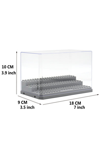 Choice figures box Gray Stackable Acrylic Dispaly Box for Building Blocks Fig...