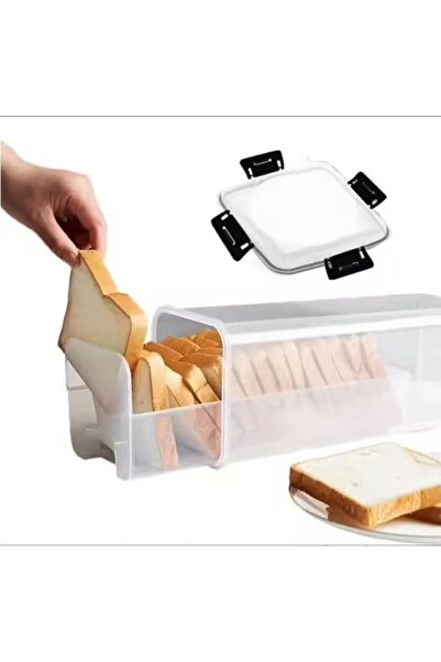 GENERAL Transparent Plastic Toast Bread Container Sealed Box Food Storage Con...