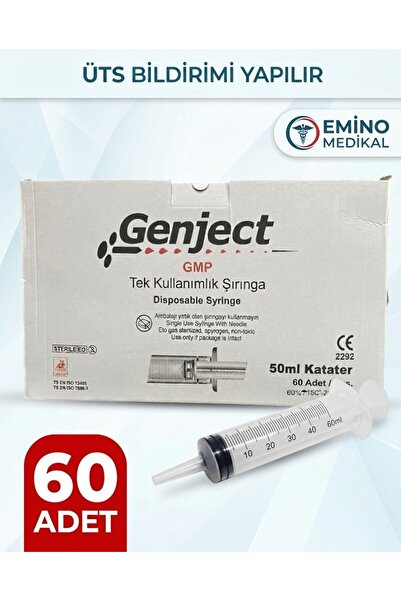 Emino 50cc 3p Çam Uçlu Beslenme Enjektör 60 ADET