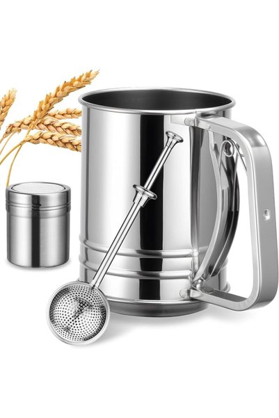 ALMEKAQUZ Flour Sifter,Baking Flour and Powdered Sugar Vibrating Dust Removal...