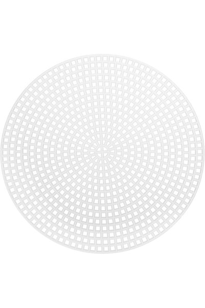 KASTWAVE 20 Pcs Round Plastic Canvas Mesh Sheets 4.53 Inch (11.5cm) White Cir...