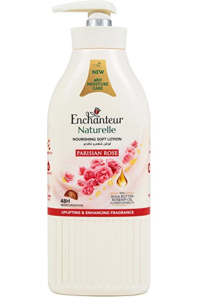 ENCHANTEUR لوشن الجسم المغذي ناتشريل، برائحة الورد الباريسي، ترطيب لمدة 48 سا...