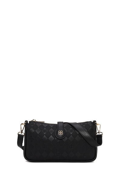 Derimod Women's Black Printed Mini Shoulder Bag Ab500002Sb
