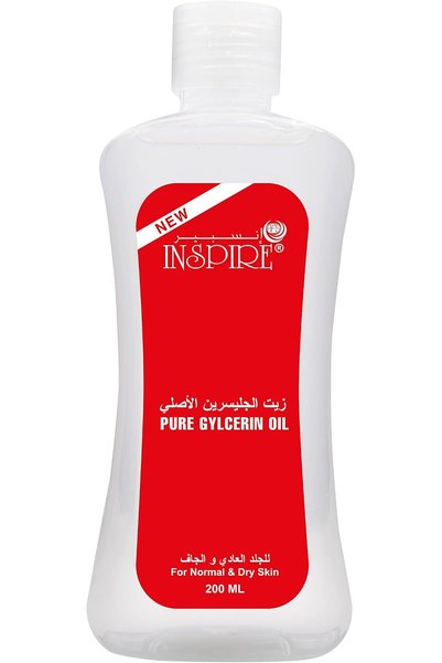 INSPIRELLE زيت الجلسرين النقي - 200 مل - مرطب 100% لبشرة ناعمة، مناسب للاستخد...