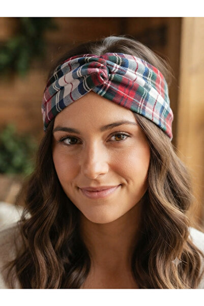 Mufincollection Plaid Elastic Headband for Women – Wide Hairband with Vintage...