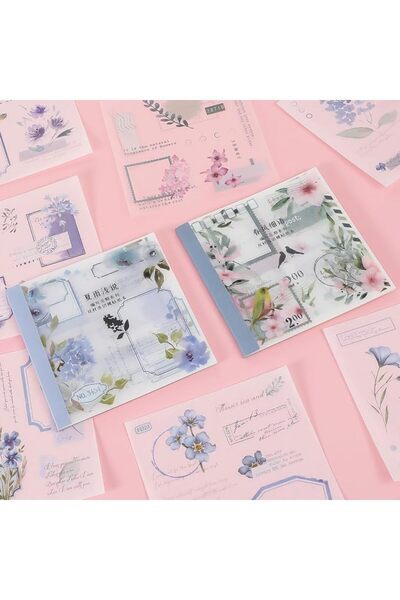 TERRIFI 40 Sheets Pre-Cut Washi Sticker Books for Adults, Dual and PET Materi...