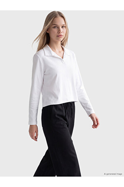 LC Waikiki Two Mt Shop Quality Natuvera White Plain Loose & Flowy Long Sleeve...