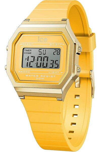 Icemen ICE-WATCH - ICE Digit Retro - ساعة يد نسائية بحزام بلاستيكي (صغيرة)